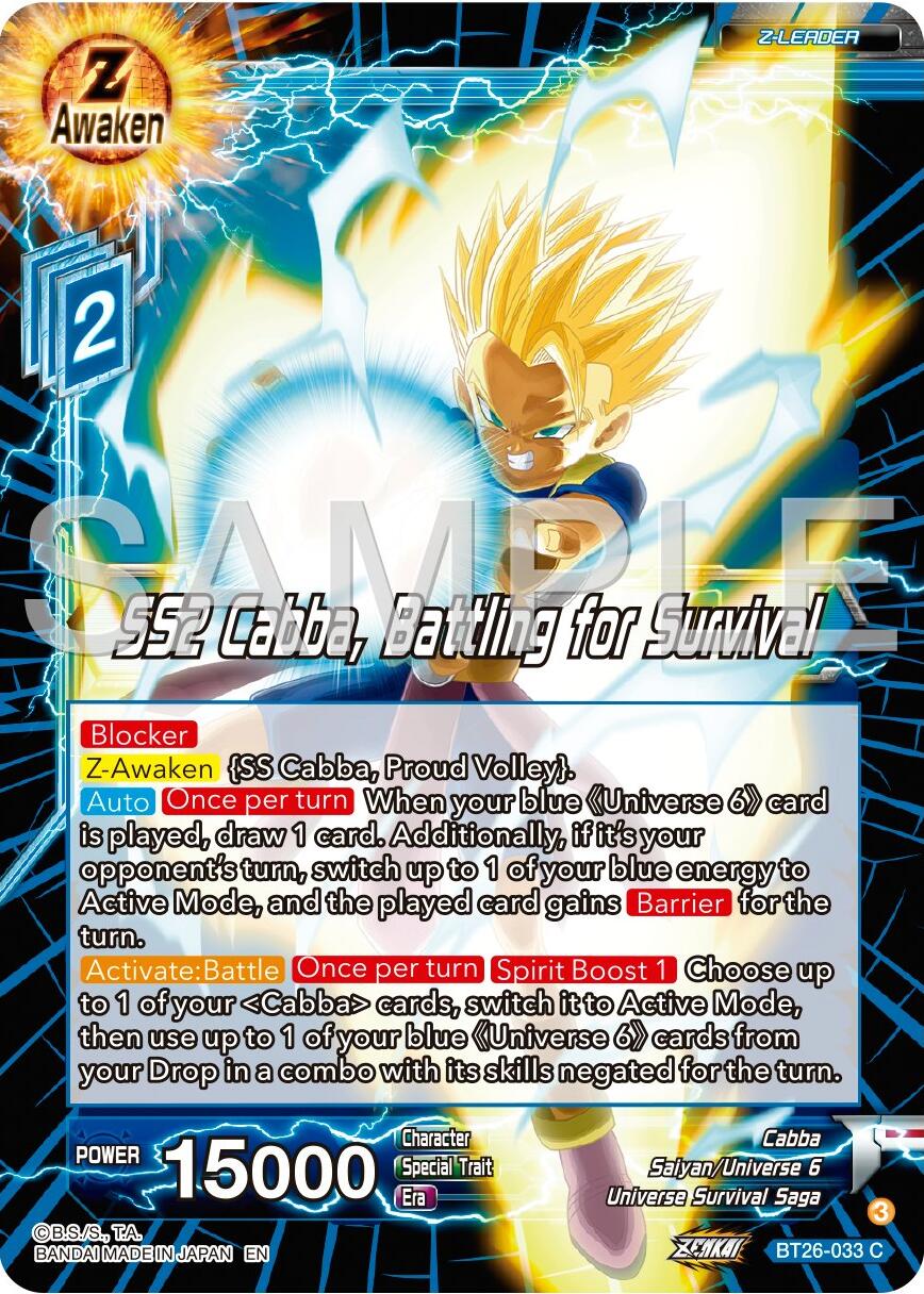 SS2 Cabba, Battling for Survival