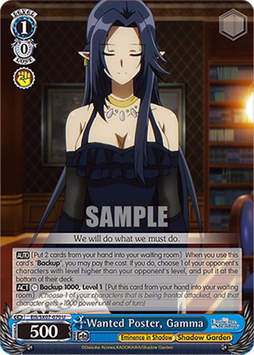 Wanted Poster, Gamma